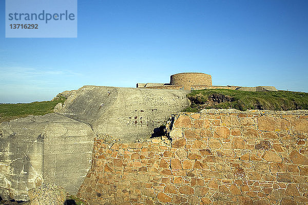 Fort Hommer  deutsche Geschützbatterie aus dem Zweiten Weltkrieg  Guernsey  Kanalinseln  UK