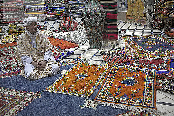 Teppichausstellungsraum Zagora  Marokko  Nordafrika