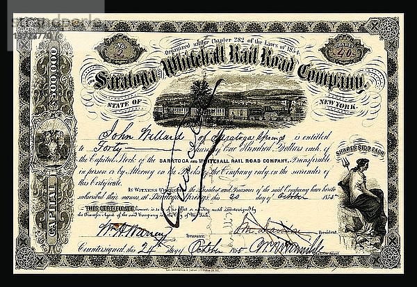Saratoga- und Whitehall-Eisenbahngesellschaft 1855