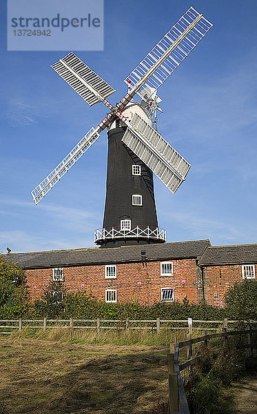 Windmühle in Skidby bei Hull  Yorkshire  England