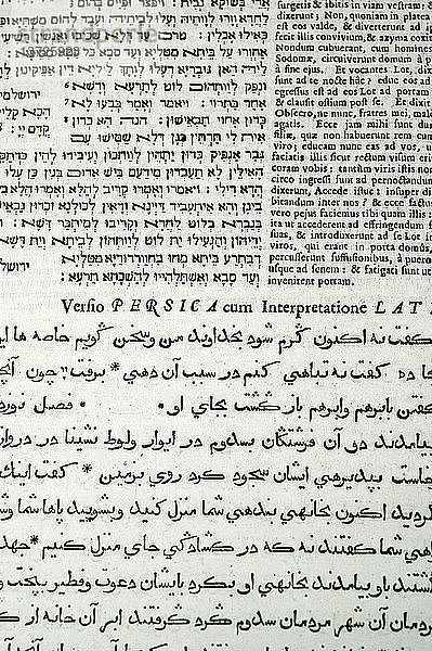 Bibel in Hebräisch  Latein und Arabisch