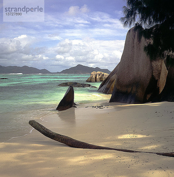 Strand Point Source d´Argent  La Digue  Seychellen