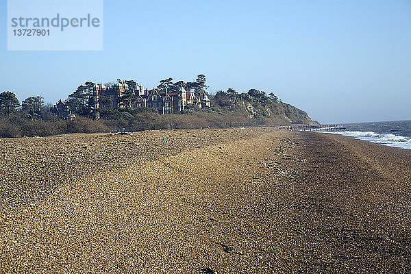 Herrenhaus Bawdsey vom Strand aus gesehen  Bawdsey  Suffolk  England