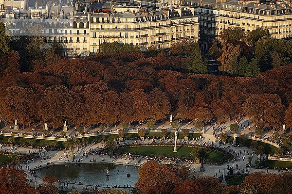 Luftaufnahme des Jardin du Luxembourg in Paris  Paris  Frankreich.