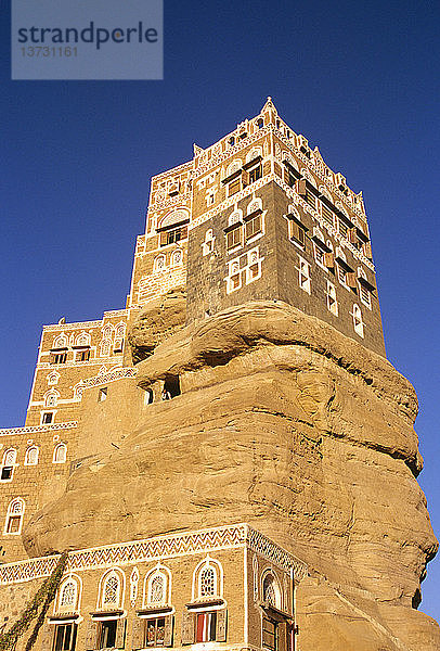 Antike Burg am Stadtrand  Sana a  Jemen