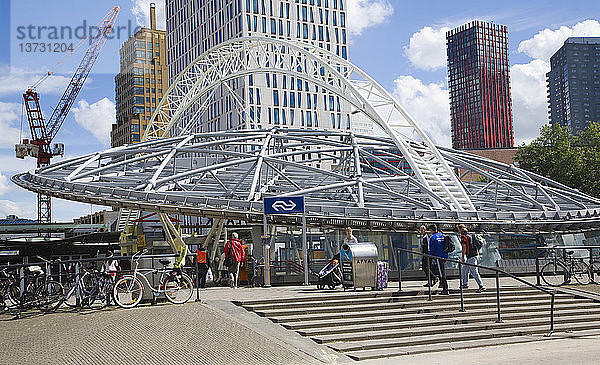 U-Bahn-Station Blaak  Zentrum von Rotterdam  Südholland  Niederlande