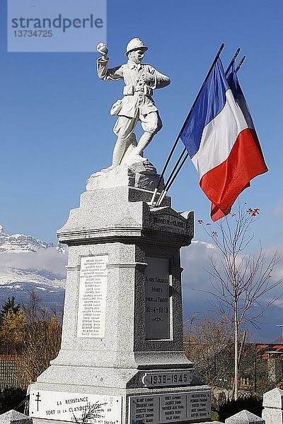 Gedenktag des Ersten Weltkriegs  Saint-Gervais  Frankreich.
