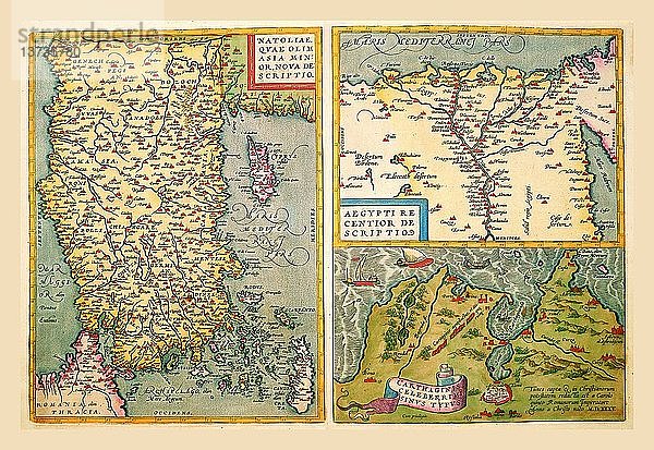 Karten der Türkei  Ägyptens und Libyens 1602