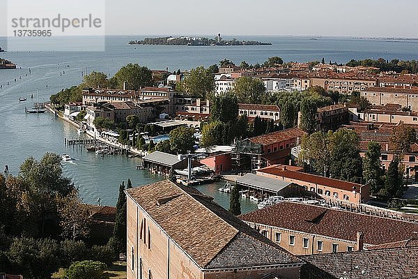 Luftaufnahme des Hotels Cipriani  Venedig  Italien.