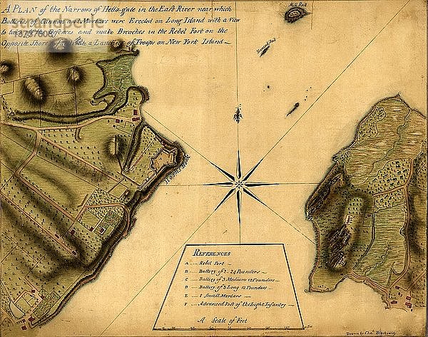 Die Engstellen des Hells Gate im East River - 1776 1776