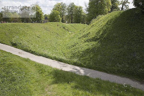 Thetford mound  eine mittelalterliche Motte und Bailey Burg  Thetford  Norfolk  England