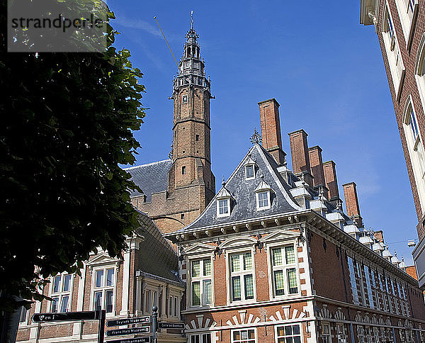 Historische Gebäude Grote Mart Haarlem Holland