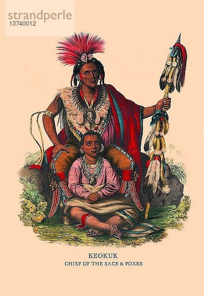 Keokuk (Häuptling der Sacs und Füchse) 1842