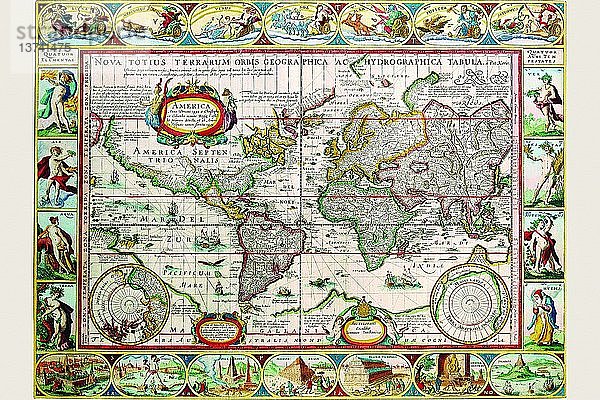 Karte der Amerikas 1628