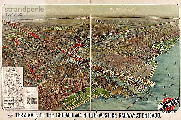 Endstationen der Chicago and North-Western Railway in Chicago - 1902 1902