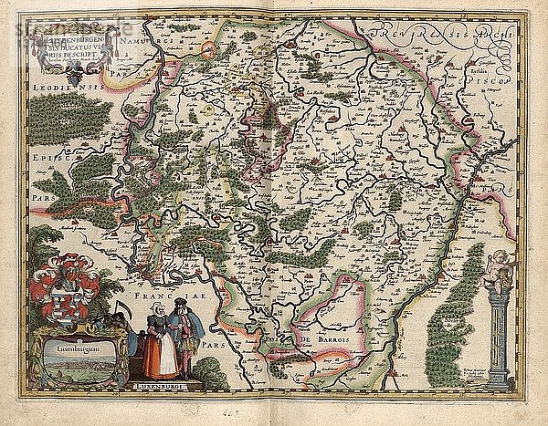 Karte von Luxemburg 1622