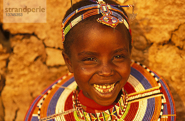 Ndoondo Masai-Mädchen Kind Kenia