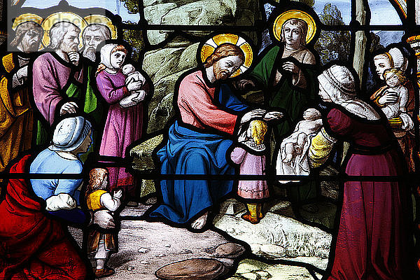 Kirche Saint Aignan. Jesus segnet die Kinder.