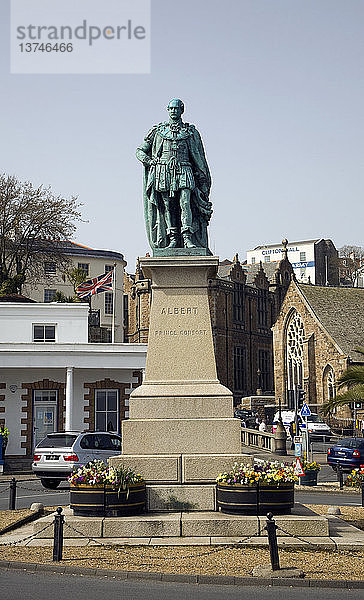 Prinz-Albert-Statue  St. Peter Port  Guernsey  Kanalinseln  UK