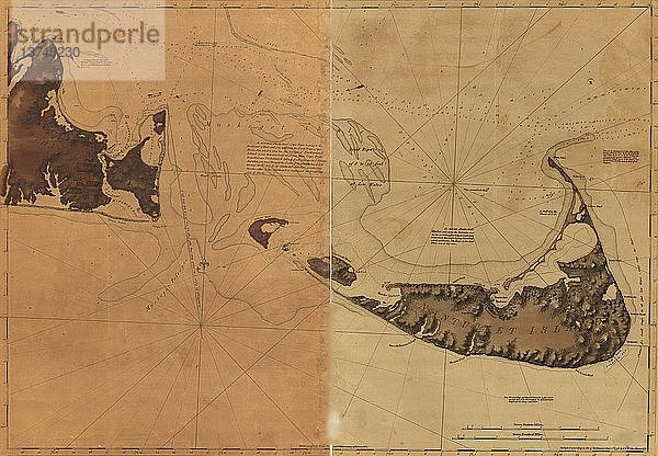 Nantucket Island und die östliche Hälfte von Martha´s Vineyard. 1776'