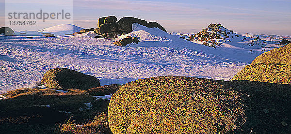 Hauptkette mit Mount Kosciuszko Kosciuszko National Park  New South Wales  Australien