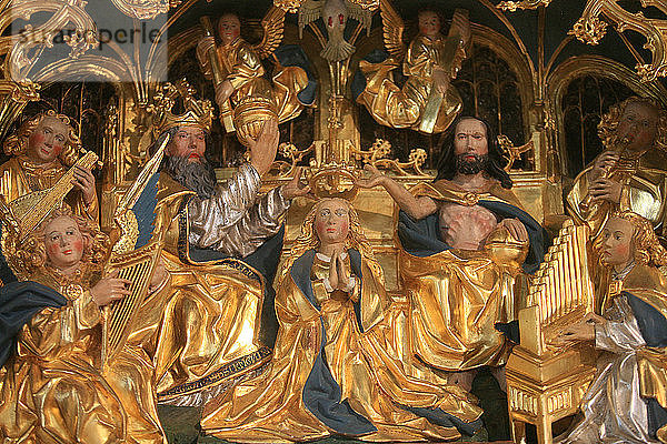 Kerdatevot Kirche goldene Eiche Retabel: Die Krönung Marias (16. Jahrhundert) '