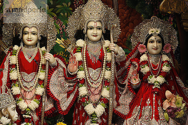 Bhaktivedanta Manor ISKCON (Hare Krishna) Tempel-Gottheiten  Sita  Rama & Lakshmi