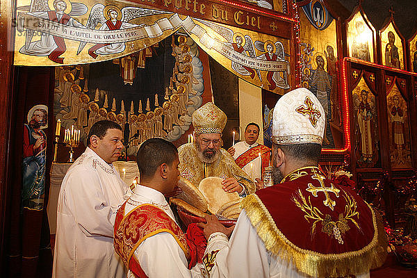 Orthodoxe koptische Feier  Segnung des Brotes