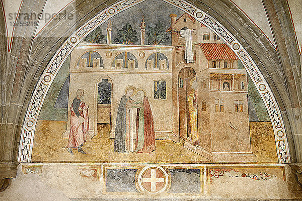 Fresko in der Abteikirche von Abondance: Die Heimsuchung