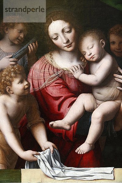 Der Schlaf des Jesuskindes  vermutlich ein Gemälde von Bernardino Luini (1485).