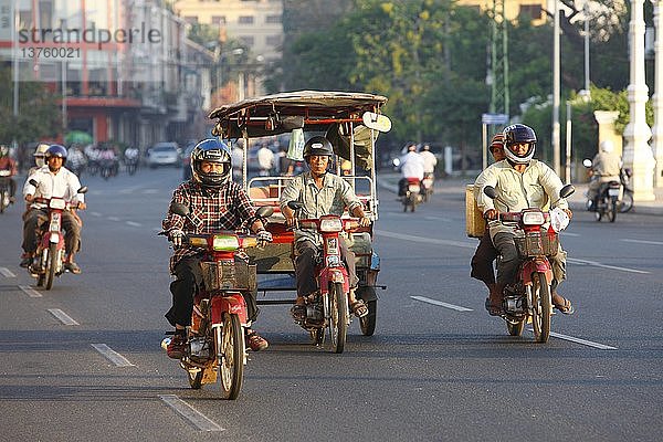 Verkehr in Phnom Penh  Phnom Penh  Kambodscha.