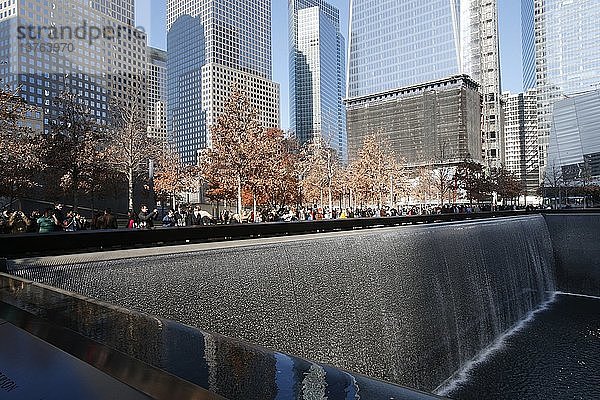 Ground Zero  das National 9/11 Memorial auf dem Gelände des World Trade Center in Lower Manhattan.