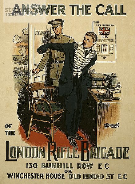 Folgen Sie dem Ruf der London Rifle Brigade 1915