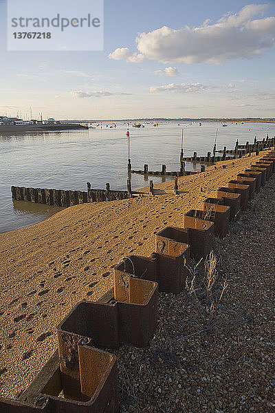 Flussmündung des Deben an der Mündung  Bawdsey Quay  Suffolk  England