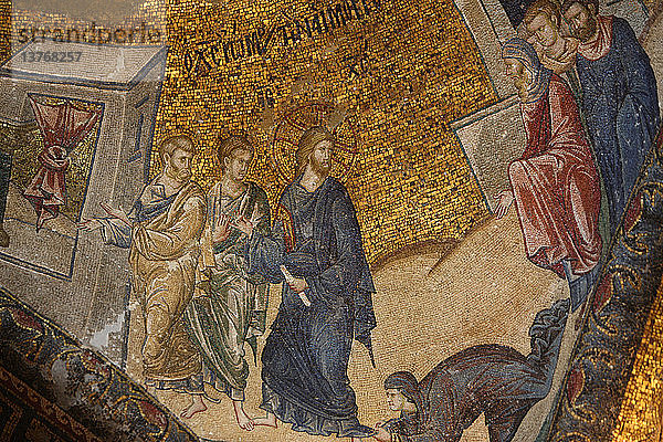 Chora-Kirchenmuseum  Mosaik mit der Darstellung der Frau  die Jesus um die Wiederherstellung ihrer Gesundheit bittet