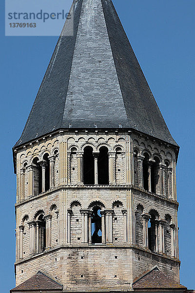 Die Abtei von Cluny. Ansicht des Clochers von l´Eau Benite. '