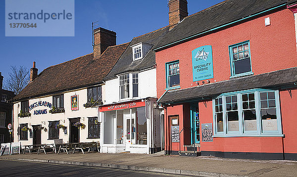King´s Head Inn  Wild Strawberry Cafe  Galley Restaurant  Market Hill  Woodbridge  Suffolk  England