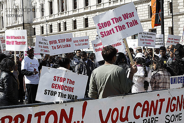 Tamilische Demonstration auf dem Parliament Square  London