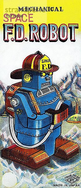 Mechanischer Raum Roboter der Feuerwehr 1950