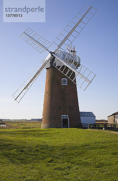 Windmühle der Entwässerungsmühle Horsey  Norfolk  England