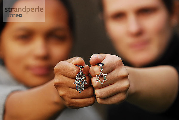 Symbole des Judentums und des Islams