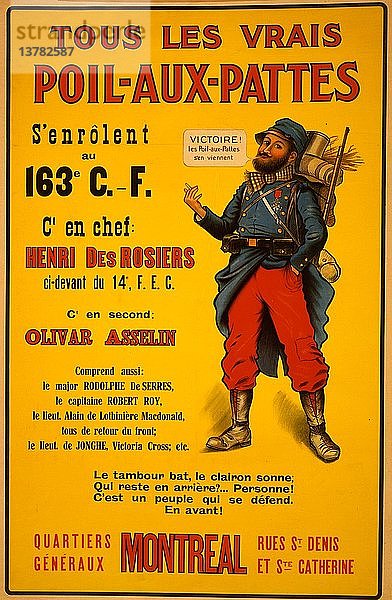Tous les vrais Poil-aux-pattes s´enrlent au 163e C.-F. 1915'