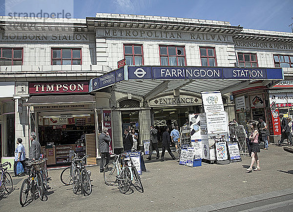 Bahnhof Farringdon  London  England