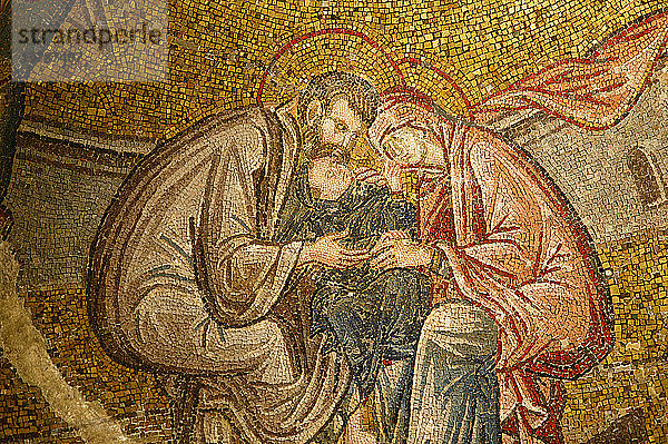 Kirche des Heiligen Erlösers von Chora. Heilige Anna und Joachim mit Maria auf den Knien