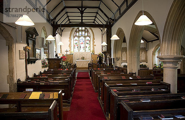 Innenraum der Kirche Saint Michael  Boulge  Suffolk