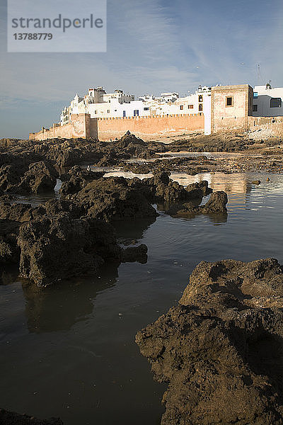 Essaouira  Marokko Stadtmauern  Medina  Atlantikufer  Essaouira  Marokko