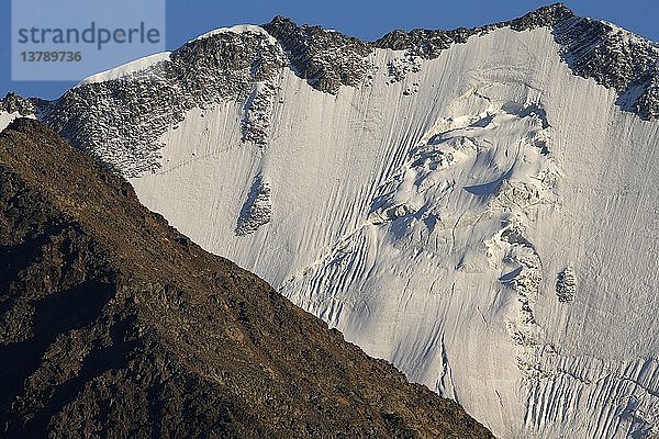 Französische Alpen  Mont-Blanc-Massiv.