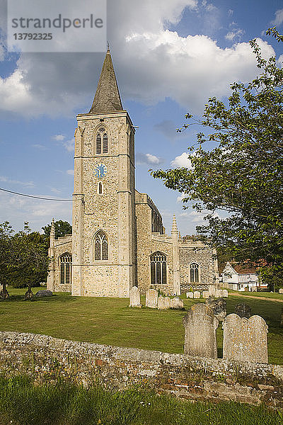 Pfarrkirche Saint Nicholas in dem Dorf Rattlesden  Suffolk  England