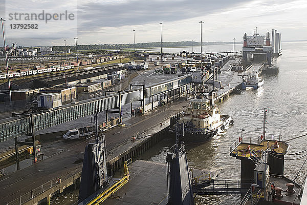 Harwich  Essex  England Hafenaktivitäten in den Docks von Parkeston Quay  Harwich International  Essex  England