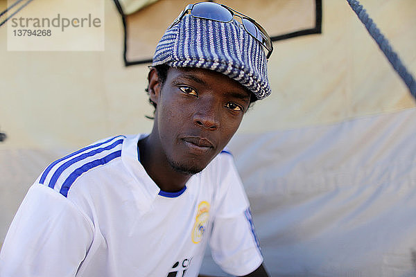 Somalischer Flüchtling im Lager Choucha